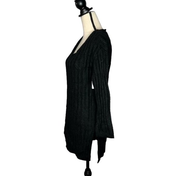 BB Dakota Steve Madden Black V-Neck Wool Blend Sweater Women's Size X-Small XS - Picture 4 of 7